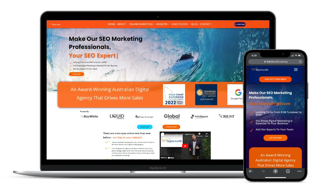 Digital Surfer Home Page web Design