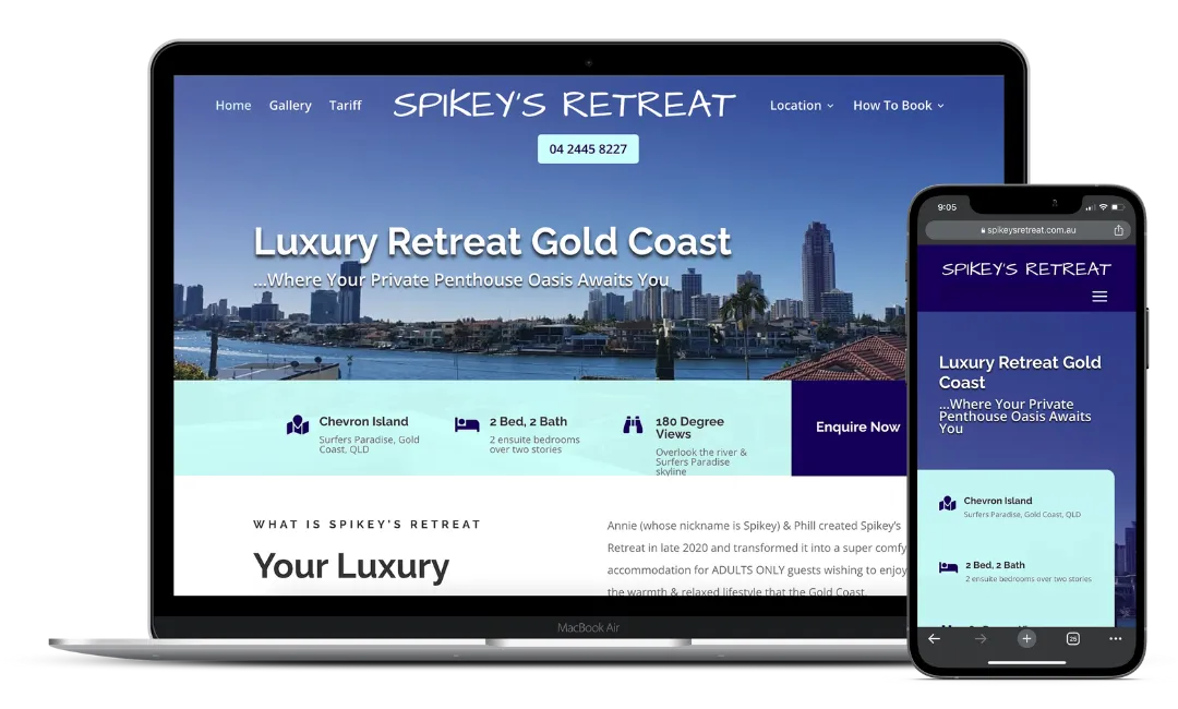 Spikey's Retreat Web Design
